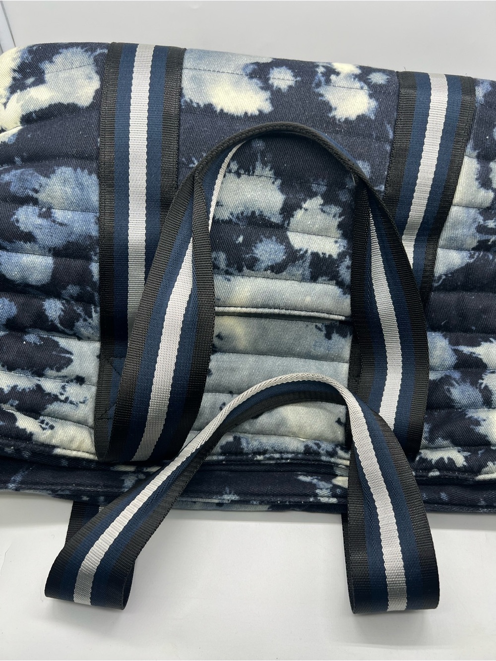 THINK ROYLN Wingman Denim Tie Dye Tote Weekender Duffel Carryon Overnight Bag - Picture 10 of 17